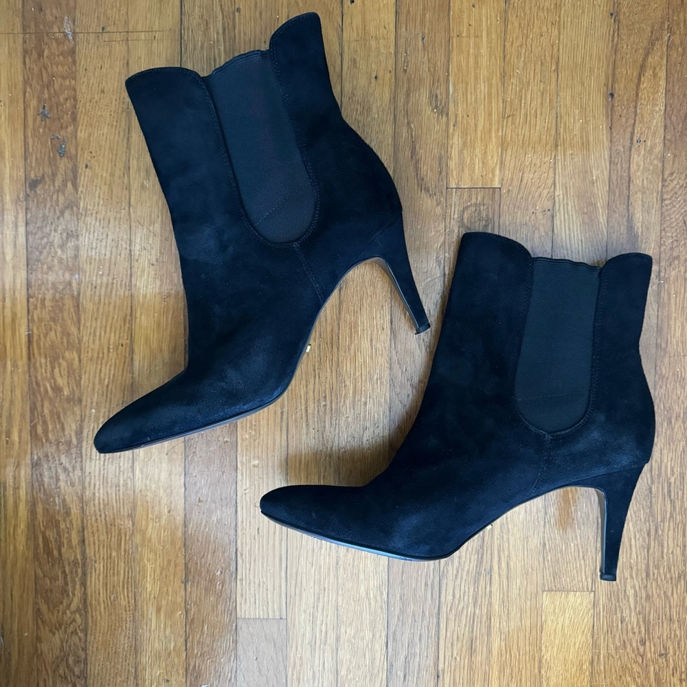 Ralph Lauren Black Suede Booties Sz 8.5